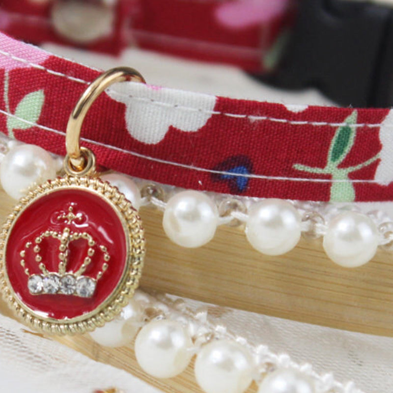 Lightly Adjustable Pet Accessories Sweet Floral Collar