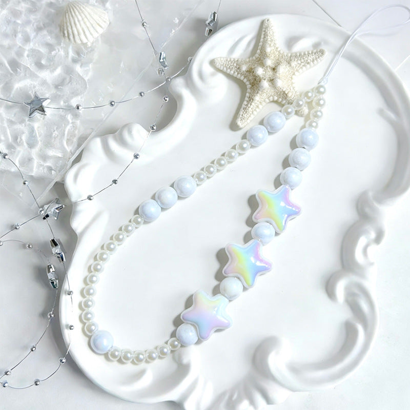 Pendant Short Beaded Chain Phone Case Lanyard