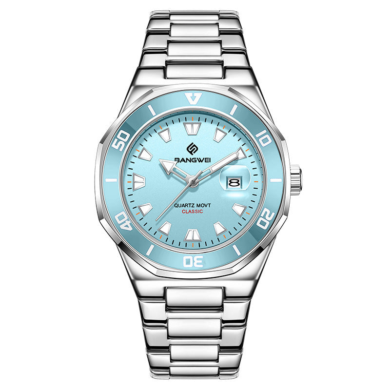 Simple Business-Style Mens Quartz Watch With A Large Dial