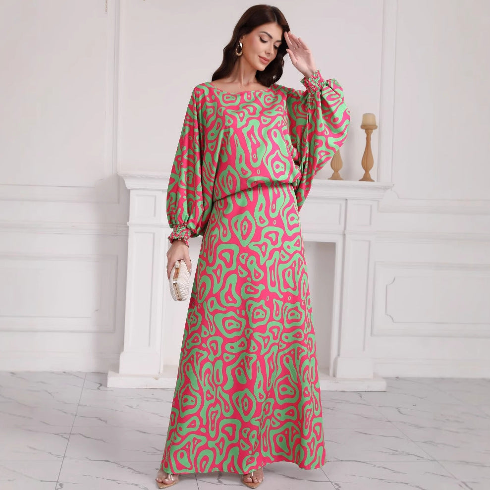 Women's Plus Size Printed Skirt Temperament