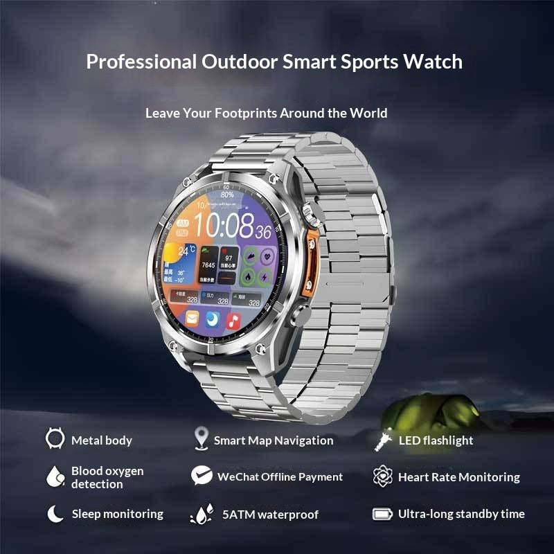 Running And Hiking Lighting Lamp Outdoor Sports Smartwatch