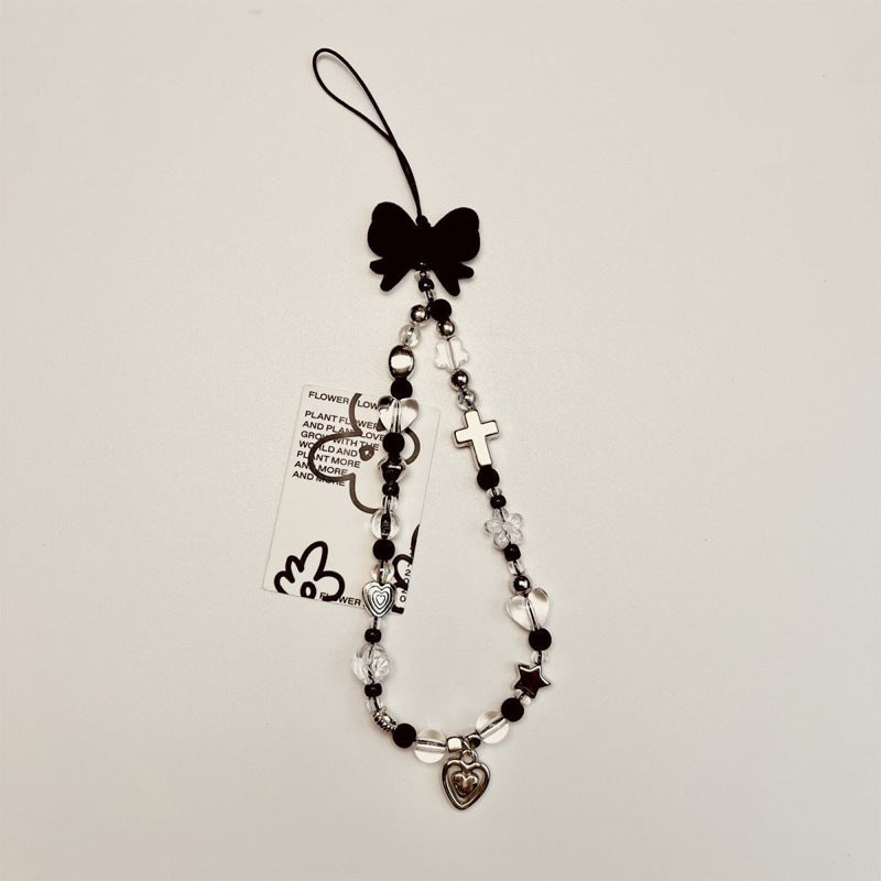 Pendant Short Beaded Chain Phone Case Lanyard