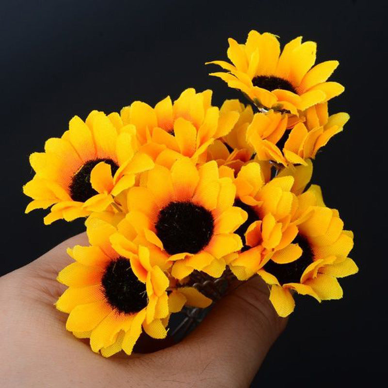 Hair Pin Simulation SUNFLOWER Pin U-shaped Headwear