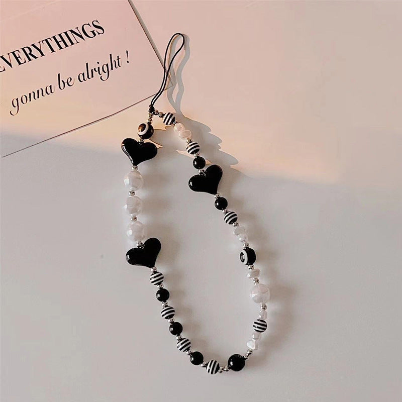 Pendant Short Beaded Chain Phone Case Lanyard
