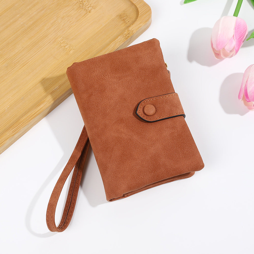 Short Korean Version PU Soft Leather Off Multi-slot Wallet And Coin Purse