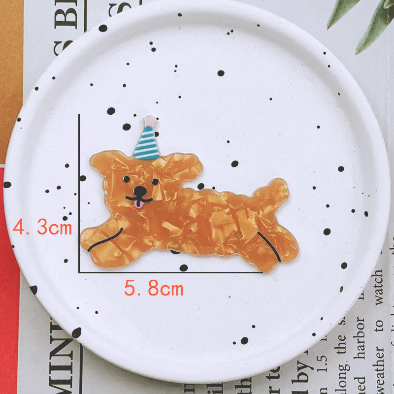 Cartoon Hair Pin Cute Side Puppy Children Headwear