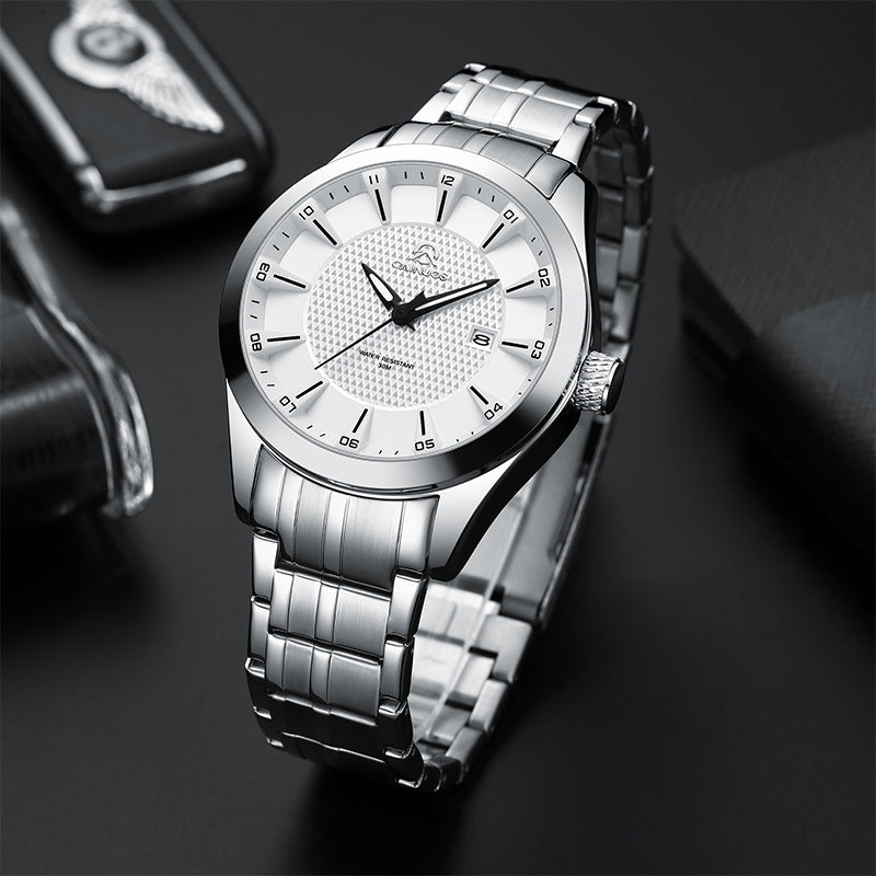 Men's Waterproof Business Calendar Quartz Watch