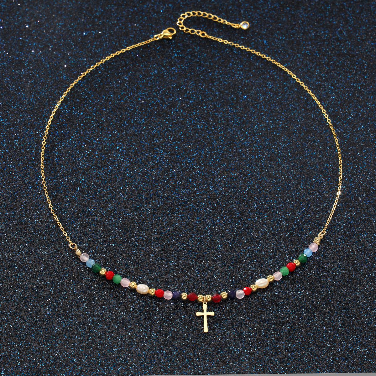 Cross Pendant Clavicle Chain Fashionable Minimalist Womens Jewelry