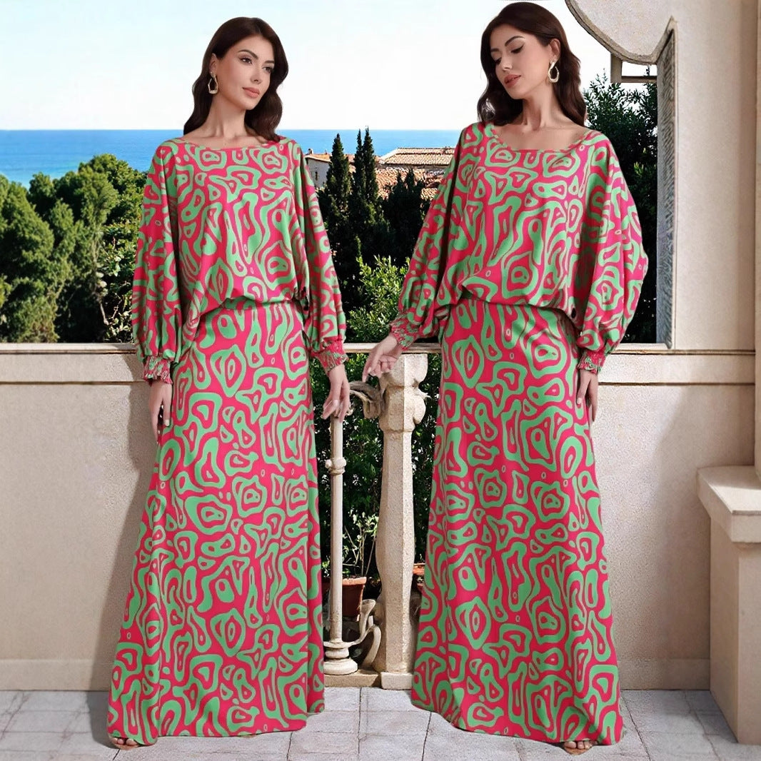 Women's Plus Size Printed Skirt Temperament