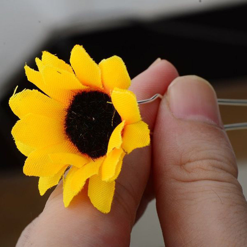 Hair Pin Simulation SUNFLOWER Pin U-shaped Headwear