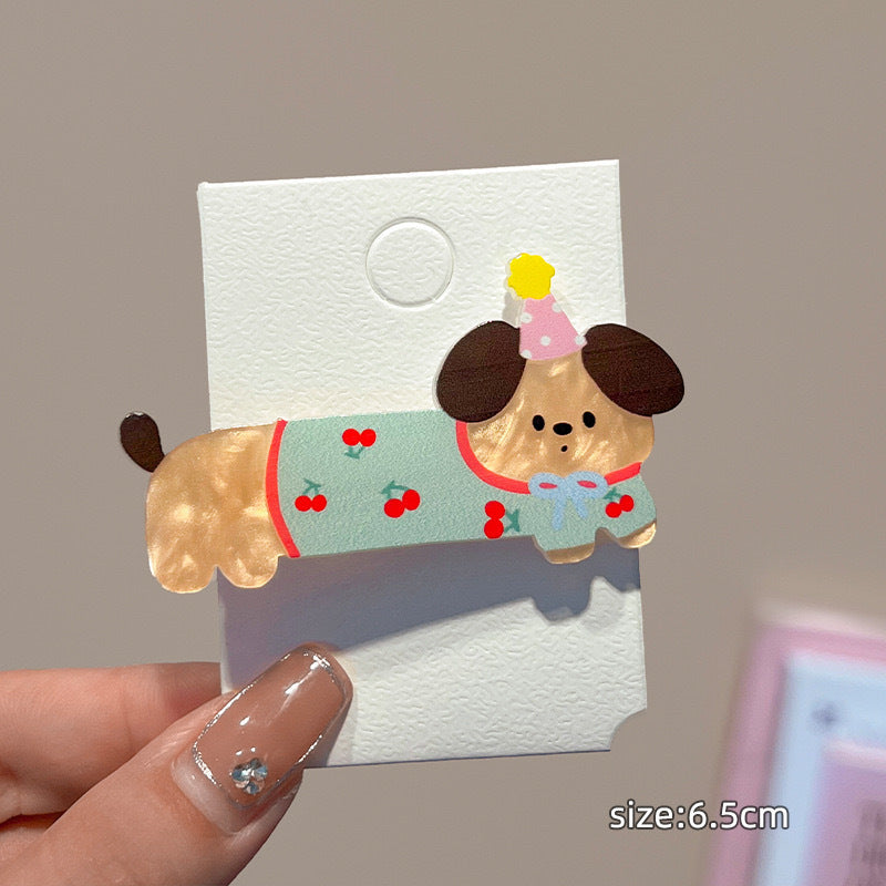 Cartoon Hair Pin Cute Side Puppy Children Headwear