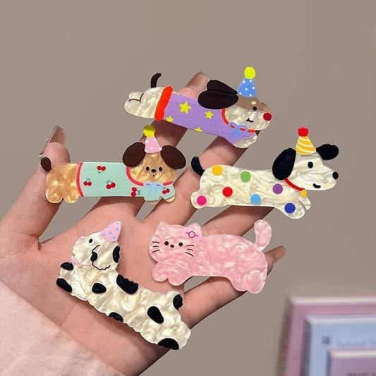 Cartoon Hair Pin Cute Side Puppy Children Headwear