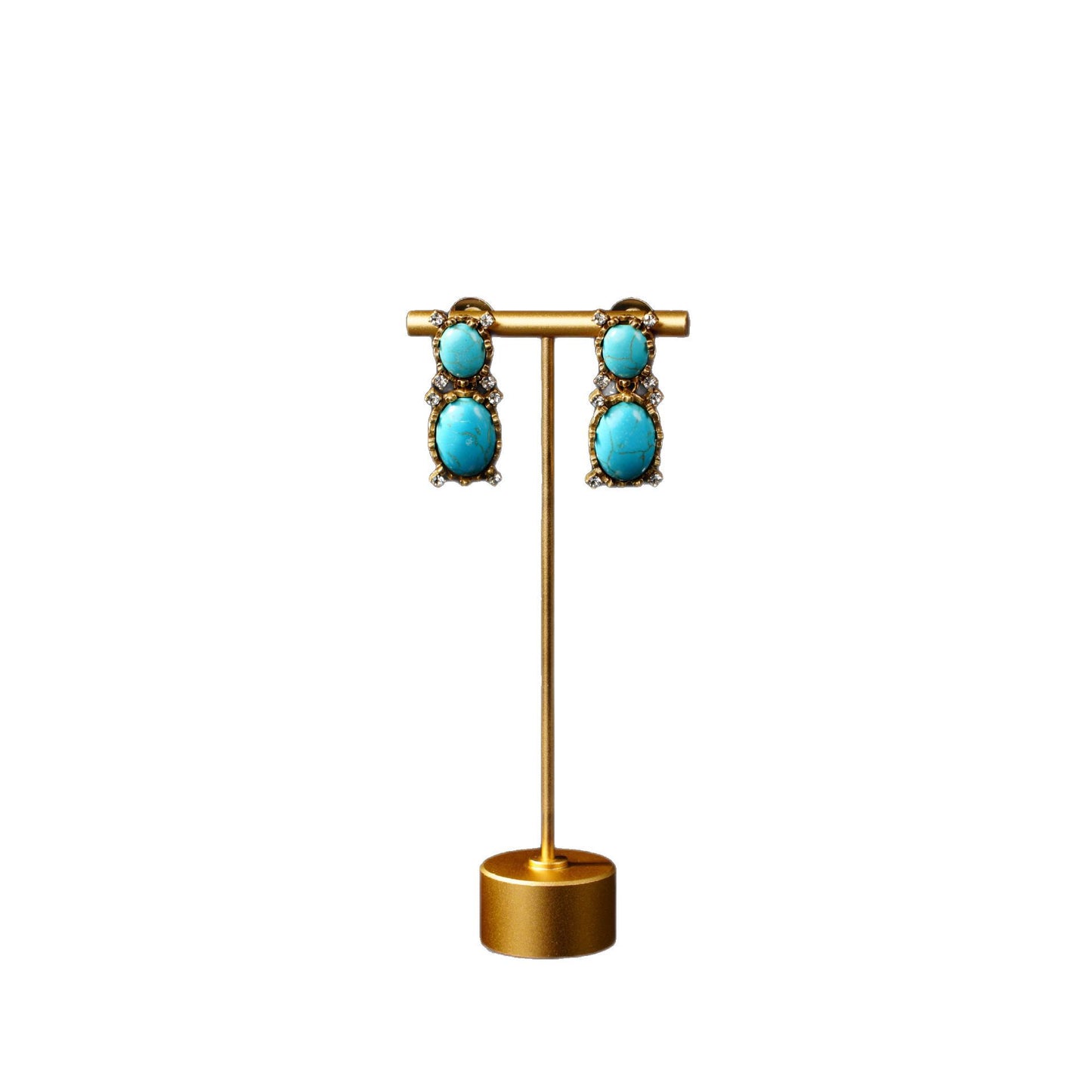 Retro-style, Fashionably Luxurious Earring And Necklace Set