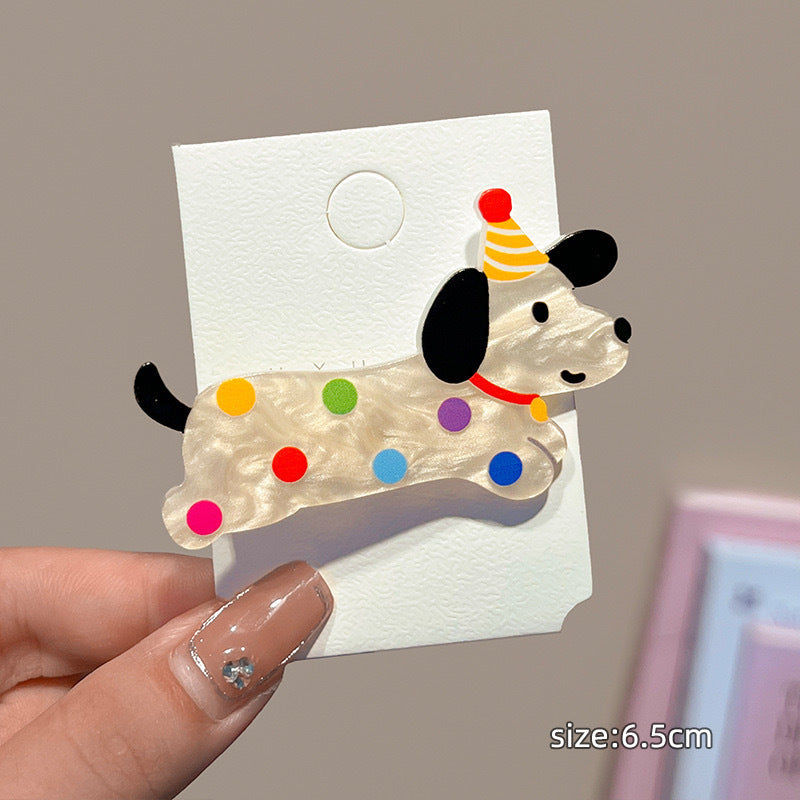 Cartoon Hair Pin Cute Side Puppy Children Headwear
