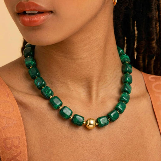 Bohemian-style Multicolor Resin Bead Necklace