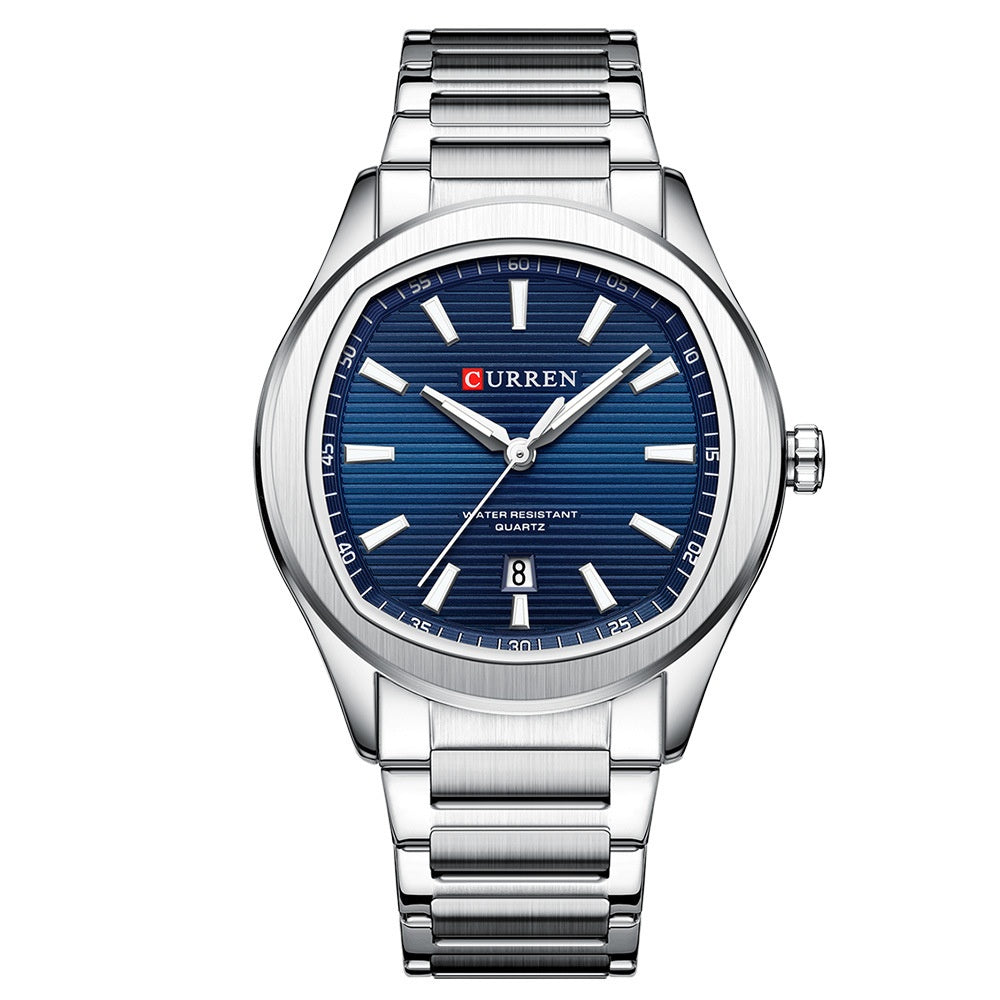 Mens Simple Waterproof Calendar Quartz Watch