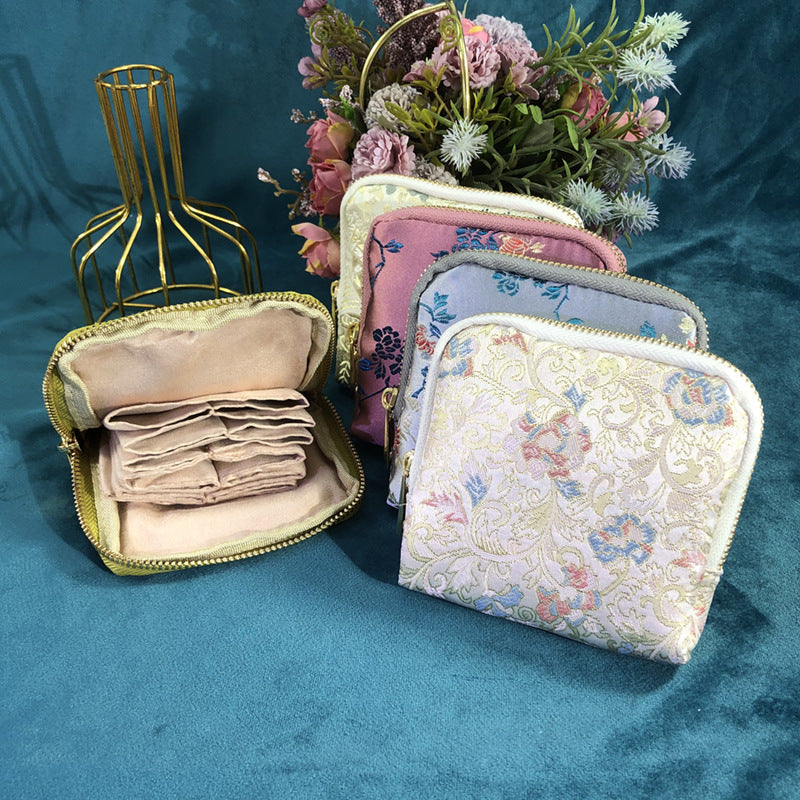 Tassel Crystal Pearl Bracelet Storage Jewelry Bag