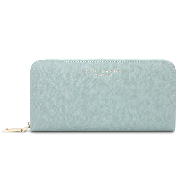 Wallet Fashion Women's Long Cross Pattern Zipper