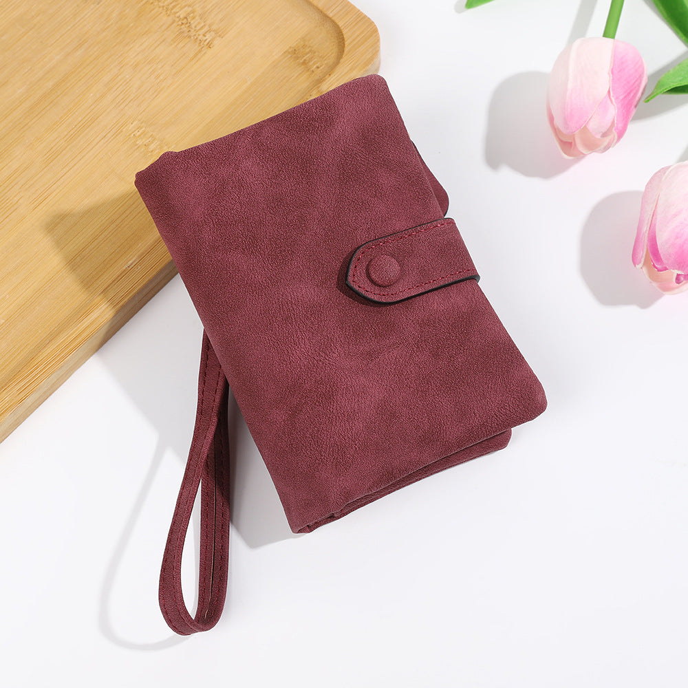 Short Korean Version PU Soft Leather Off Multi-slot Wallet And Coin Purse