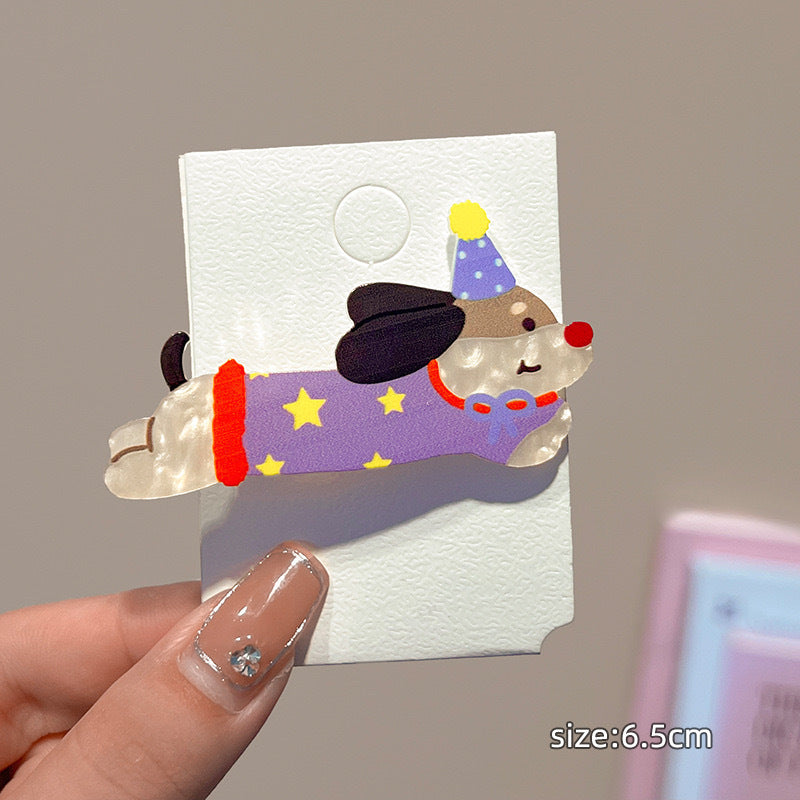 Cartoon Hair Pin Cute Side Puppy Children Headwear