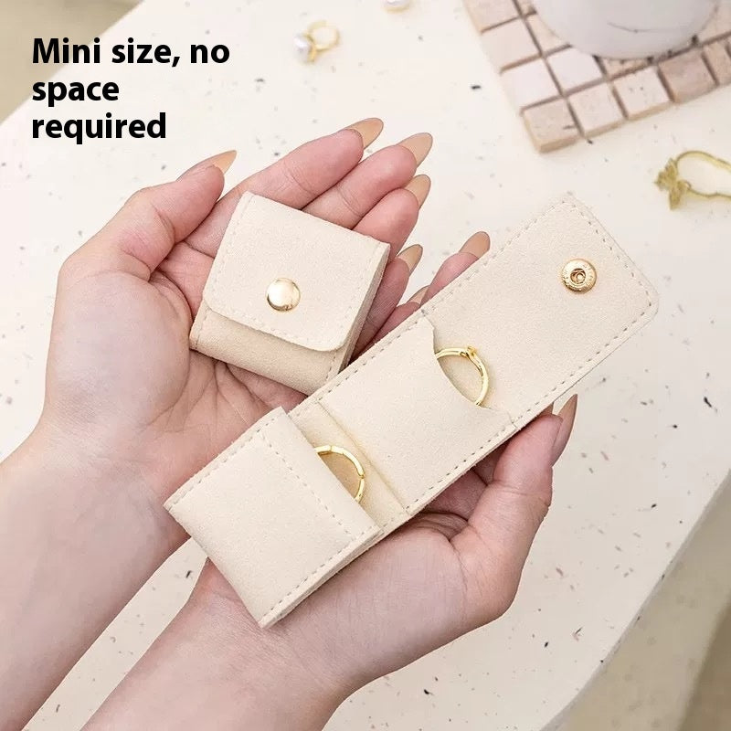 Simple And Convenient Grid Jewelry Mini Microfiber Ring Buggy Bag