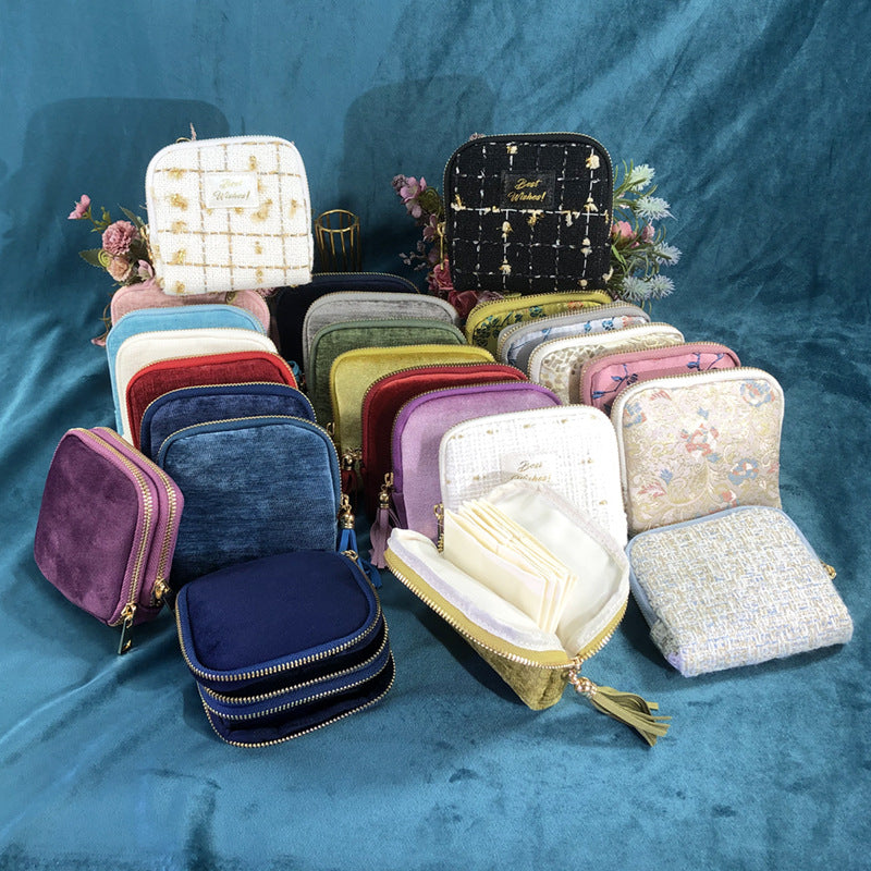 Tassel Crystal Pearl Bracelet Storage Jewelry Bag