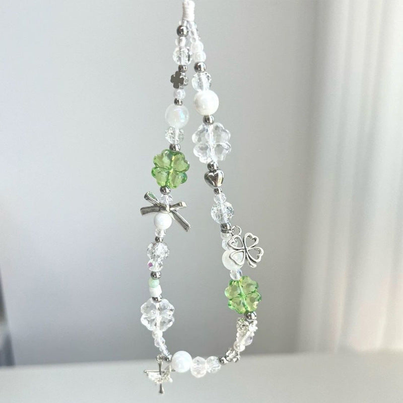 Pendant Short Beaded Chain Phone Case Lanyard