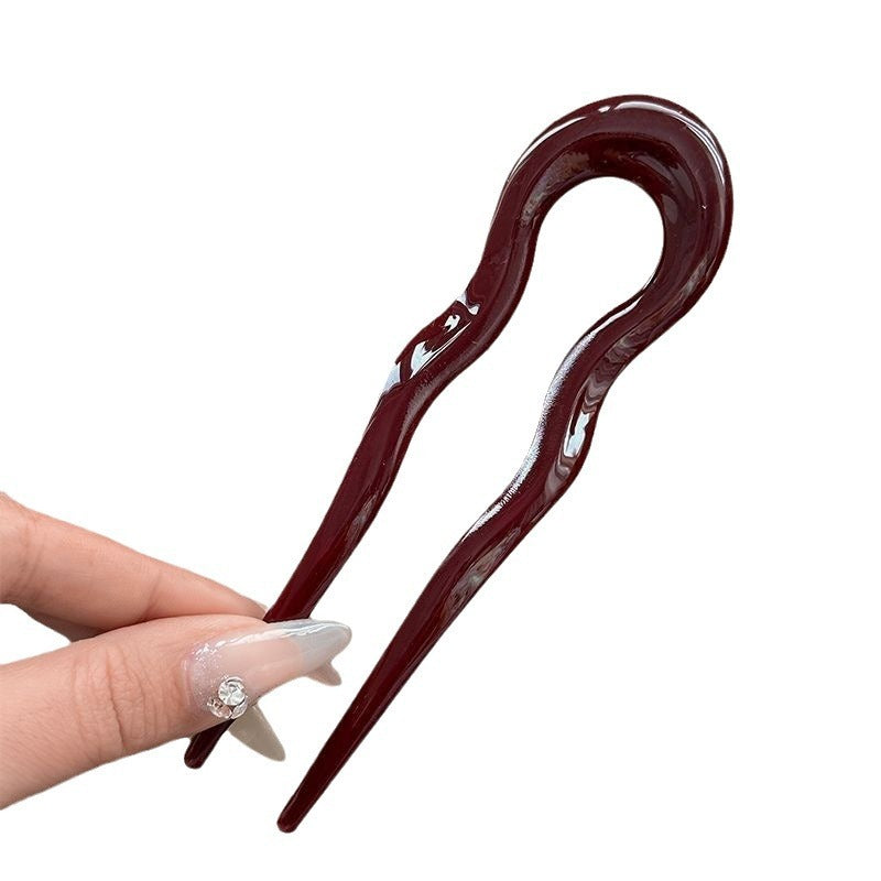Acrylic Women's Hairpin Back Head Updo Pin
