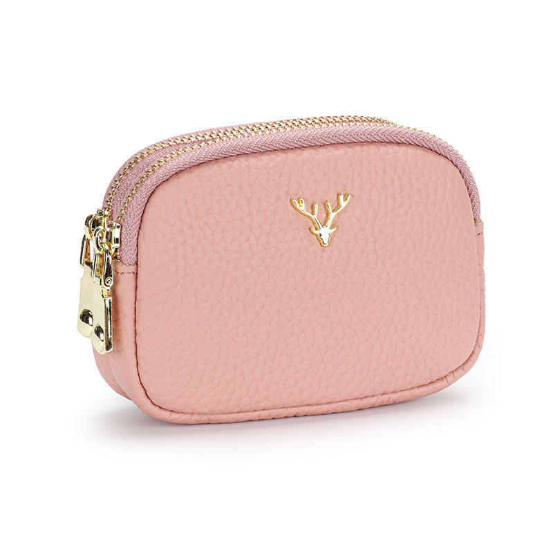 Women's Genuine Leather Coin Purse Petite Cute And Handheld Mini Size