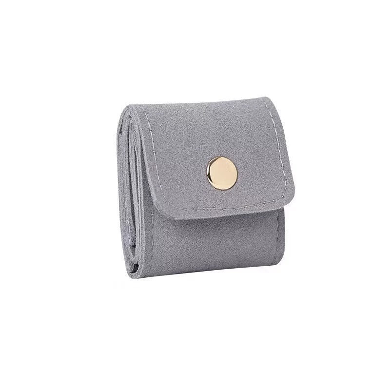 Simple And Convenient Grid Jewelry Mini Microfiber Ring Buggy Bag