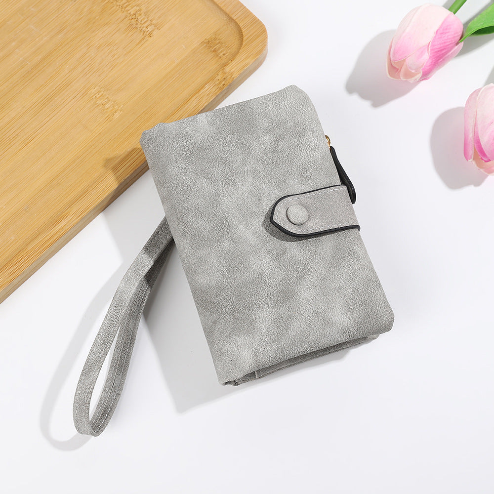 Short Korean Version PU Soft Leather Off Multi-slot Wallet And Coin Purse