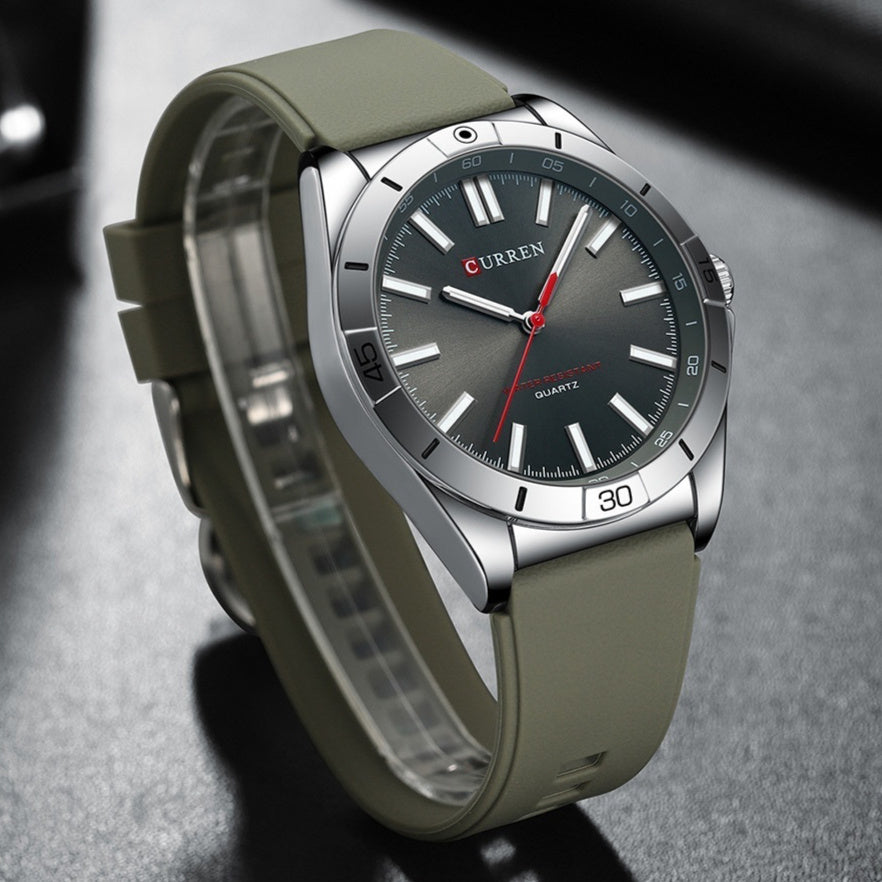 Simple Unisex Round Silicone-band Couples Watch Waterproof