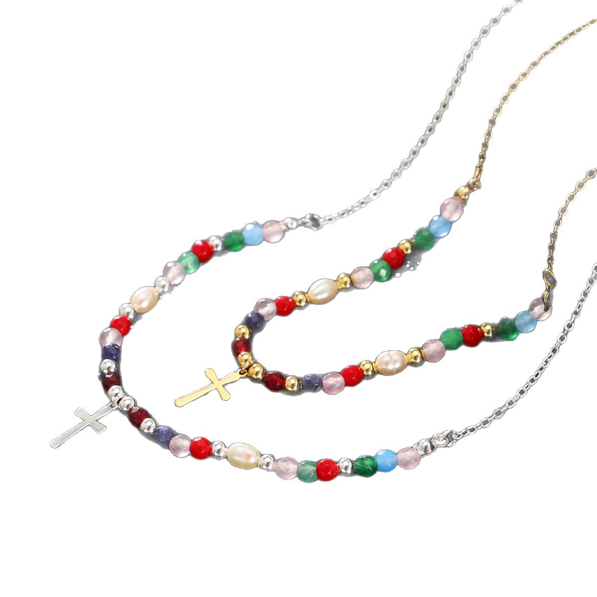 Cross Pendant Clavicle Chain Fashionable Minimalist Womens Jewelry