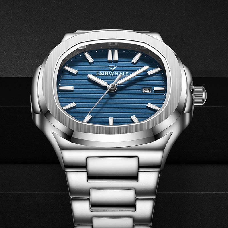 Watch Men's Business Simple Stainless Steel Nautilidae